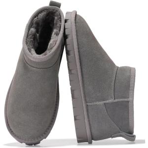 imageProject Cloud 100 Genuine Leather Ankle Boots for Women  Water Resistant Womens Boots with Memory Foam Insole  Comfortable Fall Shoes for Women 2025 HikeyGrey Suede