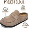 imageProject Cloud Genuine Leather Clogs for Women  Memory Foam Insole Womens Clogs NonSlip Outsole Mules for Women Footwear  Womens Mules ampamp Clogs Fall Shoes HavenLight Beige Suede