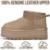 imageProject Cloud 100 Genuine Leather Ankle Boots for Women  AntiSlip Memory Foam Insole Womens Boots  Lightweight Winter Womens Shoes Ankle Booties for Women HuggyTaupe