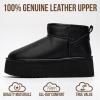 imageProject Cloud 100 Genuine Leather Ankle Boots for Women  AntiSlip Memory Foam Insole Womens Boots  Lightweight Winter Womens Shoes Ankle Booties for Women HuggyBlack Leather