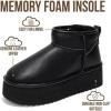 imageProject Cloud 100 Genuine Leather Ankle Boots for Women  AntiSlip Memory Foam Insole Womens Boots  Lightweight Winter Womens Shoes Ankle Booties for Women HuggyBlack Leather