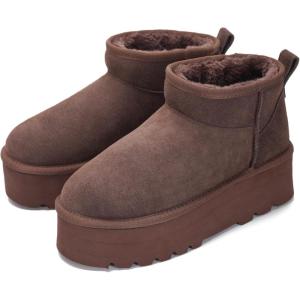 imageProject Cloud 100 Genuine Leather Ankle Boots for Women  AntiSlip Memory Foam Insole Womens Boots  Lightweight Winter Womens Shoes Ankle Booties for Women HuggyBrown