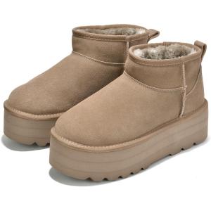 imageProject Cloud 100 Genuine Leather Ankle Boots for Women  AntiSlip Memory Foam Insole Womens Boots  Lightweight Winter Womens Shoes Ankle Booties for Women HuggyTaupe