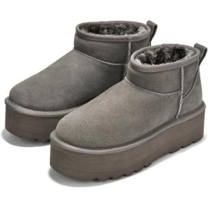 imageProject Cloud 100 Genuine Leather Ankle Boots for Women  AntiSlip Memory Foam Insole Womens Boots  Lightweight Winter Womens Shoes Ankle Booties for Women HuggyGrey