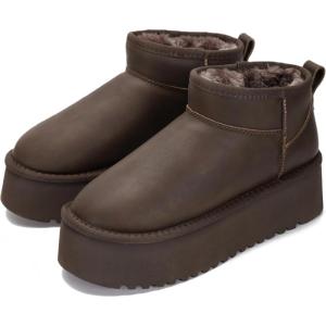 imageProject Cloud 100 Genuine Leather Ankle Boots for Women  AntiSlip Memory Foam Insole Womens Boots  Lightweight Winter Womens Shoes Ankle Booties for Women HuggyBrown Distressed