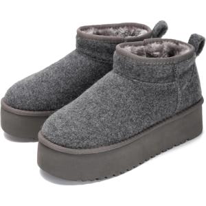 imageProject Cloud 100 Genuine Leather Ankle Boots for Women  AntiSlip Memory Foam Insole Womens Boots  Lightweight Winter Womens Shoes Ankle Booties for Women HuggyDark Grey Flannel