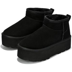 imageProject Cloud 100 Genuine Leather Ankle Boots for Women  AntiSlip Memory Foam Insole Womens Boots  Lightweight Winter Womens Shoes Ankle Booties for Women HuggyBlack