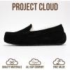 imageProject Cloud 100 Genuine Leather Slippers for Women  Fur Lined Outdoor Slippers for Women Footwear with Memory Foam  Stylish Womens Moccasin CathiBlack