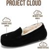 imageProject Cloud 100 Genuine Leather Slippers for Women  Fur Lined Outdoor Slippers for Women Footwear with Memory Foam  Stylish Womens Moccasin CathiBlack
