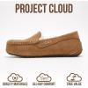 imageProject Cloud 100 Genuine Leather Slippers for Women  Fur Lined Outdoor Slippers for Women Footwear with Memory Foam  Stylish Womens Moccasin CathiChestnut