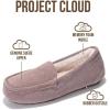 imageProject Cloud 100 Genuine Leather Slippers for Women  Fur Lined Outdoor Slippers for Women Footwear with Memory Foam  Stylish Womens Moccasin CathiDark Pink Suede