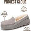 imageProject Cloud 100 Genuine Leather Slippers for Women  Fur Lined Outdoor Slippers for Women Footwear with Memory Foam  Stylish Womens Moccasin CathiGrey