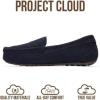 imageProject Cloud 100 Genuine Leather Slippers for Women  Fur Lined Outdoor Slippers for Women Footwear with Memory Foam  Stylish Womens Moccasin CathiNavy Suede