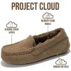 imageProject Cloud 100 Genuine Leather Slippers for Women  Fur Lined Outdoor Slippers for Women Footwear with Memory Foam  Stylish Womens Moccasin CathiTaupe