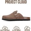 imageProject Cloud Genuine Leather Footbed Clogs for Women  Memory Foam Arch Support Slippers for Women  Trendy Slipons Womens Mules ampamp Clogs Sandals BentonFossil Suede
