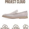 imageProject Cloud Mens Shoes 100 Genuine Leather with Memory Foam Insole Venetian Loafers for Men Footwear  Non Slip Moccasins Loafer Mens Casual Shoes MarkLight Grey Suede