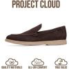 imageProject Cloud Mens Shoes 100 Genuine Leather with Memory Foam Insole Venetian Loafers for Men Footwear  Non Slip Moccasins Loafer Mens Casual Shoes MarkBrown Suede