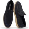 imageProject Cloud Mens Shoes 100 Genuine Leather with Memory Foam Insole Venetian Loafers for Men Footwear  Non Slip Moccasins Loafer Mens Casual Shoes MarkNavy Suede