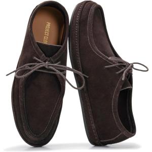 imageProject Cloud 100 Genuine Leather Mens Shoes  LaceUp Loafers for Men with Memory Foam  Lightweight ampamp Non Slip Shoes for Men for Everyday Wear DenverChoco Brown Suede