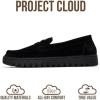 imageProject Cloud Genuine Leather Loafers for Women  Memory Foam Insoles Slip On Shoes for Women  Lightweight Womens Shoes  Non Slip Womens Loafers Filide1Black Mono