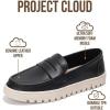 imageProject Cloud Genuine Leather Loafers for Women  Memory Foam Insoles Slip On Shoes for Women  Lightweight Womens Shoes  Non Slip Womens Loafers Filide1Black