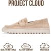 imageProject Cloud Genuine Leather Loafers for Women  Memory Foam Insoles Slip On Shoes for Women  Lightweight Womens Shoes  Non Slip Womens Loafers Filide1Nude