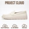 imageProject Cloud Genuine Leather Loafers for Women  Memory Foam Insoles Slip On Shoes for Women  Lightweight Womens Shoes  Non Slip Womens Loafers Filide1Ivory