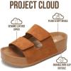imageProject Cloud Genuine Leather Platform Sandals Women Footwear  Beach Summer Wedges with Comfortable Memory Foam Insole  Non Slip ampamp Lightweight Wedge Sandals for Women 2025Rust Suede