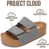 imageProject Cloud Genuine Leather Platform Sandals Women Footwear  Beach Summer Wedges with Comfortable Memory Foam Insole  Non Slip ampamp Lightweight Wedge Sandals for Women 2025Ash Nubuck