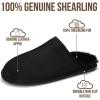 imageProject Cloud Mens Slippers 100 Genuine Leather and Genuine Shearling Lining  House Slippers for Men with Memory Foam Insole  Lightweight ampamp Non Slip Mens House Shoes ChillBlack Scuff