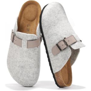 imageProject Cloud Mens Clogs  100 Full Grain Genuine Leather Memory Foam Clogs for Men Arch Support Cork Footbed  Non Slip Platform Mules BrooklynLight Grey