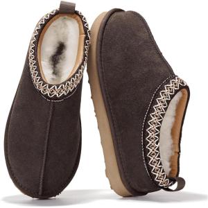 image:imageProject Cloud 100 Genuine Leather Womens Slippers with Genuine Australian Shearling Fur Lining Slippers for Women  NonSlip EVA with Memory Foam Fuzzy Slippers Women Footwear NeritaChocolate