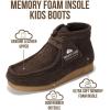 image:imageProject Cloud Kids Boots 100 Genuine Leather Chukka NonSlip Fall Shoes Girls Boots for Kids with Memory Foam Insole amp Gum Rubber Sole Boys amp Girls Shoes Kids WallybootDark Choco Brown Suede