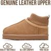 image:imageProject Cloud 100 Genuine Leather amp Australian Shearling Slippers for Kids  Memory Foam Fuzzy amp NonSlip Fluffy Slippers Girls Footwear amp Boys Footwear Kids Unisex ShoesChestnut Suede  Dreamon