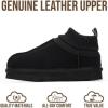 image:imageProject Cloud 100 Genuine Leather amp Australian Shearling Slippers for Kids  Memory Foam Fuzzy amp NonSlip Fluffy Slippers Girls Footwear amp Boys Footwear Kids Unisex ShoesBlack Suede  Dreamon