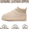 image:imageProject Cloud 100 Genuine Leather amp Australian Shearling Slippers for Kids  Memory Foam Fuzzy amp NonSlip Fluffy Slippers Girls Footwear amp Boys Footwear Kids Unisex ShoesSand Suede  Dreamon