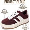 image:imageWomens LaceUp Fashion Sneakers  Nita by Project CloudMaroon