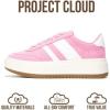 image:imageWomens LaceUp Fashion Sneakers  Nita by Project CloudPinkwhite Stripes