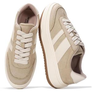 image:imageWomens LaceUp Fashion Sneakers  Nita by Project CloudTaupe