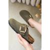 image:imageProject Cloud 100 Genuine Leather Clogs for Women Shoes  Memory Foam Insole NonSlip amp Natural Cork Footbed Arch Support Big Buckle Womens Clogs and Mules Footwear ManchesterOlive