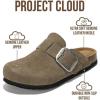image:imageProject Cloud 100 Genuine Leather Clogs for Women Shoes  Memory Foam Insole NonSlip amp Natural Cork Footbed Arch Support Big Buckle Womens Clogs and Mules Footwear ManchesterStorm Suede