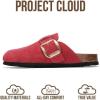 image:imageProject Cloud 100 Genuine Leather Clogs for Women Shoes  Memory Foam Insole NonSlip amp Natural Cork Footbed Arch Support Big Buckle Womens Clogs and Mules Footwear ManchesterBerry