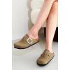 image:imageProject Cloud 100 Genuine Leather Clogs for Women Shoes  Memory Foam Insole NonSlip amp Natural Cork Footbed Arch Support Big Buckle Womens Clogs and Mules Footwear ManchesterStorm Suede