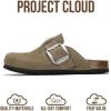 image:imageProject Cloud 100 Genuine Leather Clogs for Women Shoes  Memory Foam Insole NonSlip amp Natural Cork Footbed Arch Support Big Buckle Womens Clogs and Mules Footwear ManchesterStorm Suede