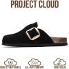 image:imageProject Cloud 100 Genuine Leather Clogs for Women Shoes  Memory Foam Insole NonSlip amp Natural Cork Footbed Arch Support Big Buckle Womens Clogs and Mules Footwear ManchesterBlack