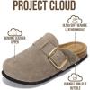image:imageProject Cloud 100 Genuine Leather Clogs for Women Shoes  Memory Foam Insole NonSlip amp Natural Cork Footbed Arch Support Big Buckle Womens Clogs and Mules Footwear ManchesterTaupe