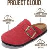image:imageProject Cloud 100 Genuine Leather Clogs for Women Shoes  Memory Foam Insole NonSlip amp Natural Cork Footbed Arch Support Big Buckle Womens Clogs and Mules Footwear ManchesterBerry
