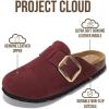 image:imageProject Cloud 100 Genuine Leather Clogs for Women Shoes  Memory Foam Insole NonSlip amp Natural Cork Footbed Arch Support Big Buckle Womens Clogs and Mules Footwear ManchesterBurgundy