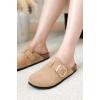 image:imageProject Cloud 100 Genuine Leather Clogs for Women Shoes  Memory Foam Insole NonSlip amp Natural Cork Footbed Arch Support Big Buckle Womens Clogs and Mules Footwear ManchesterBeige