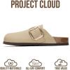 image:imageProject Cloud 100 Genuine Leather Clogs for Women Shoes  Memory Foam Insole NonSlip amp Natural Cork Footbed Arch Support Big Buckle Womens Clogs and Mules Footwear ManchesterNude